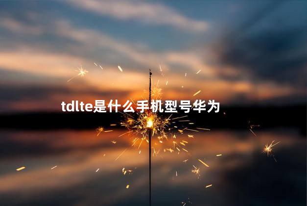 tdlte是什么手机型号华为 tdlte无线数据终端是什么东西