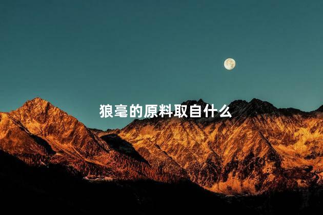 狼毫的原料取自什么 狼毫取材于哪种动物