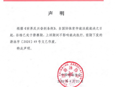 泳协声明此前集训名单作废！名单为什么作废？原因是孙杨处于禁赛期