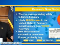 纽约州长：病毒从欧洲传入本地！科莫说出了病毒源头的真相！