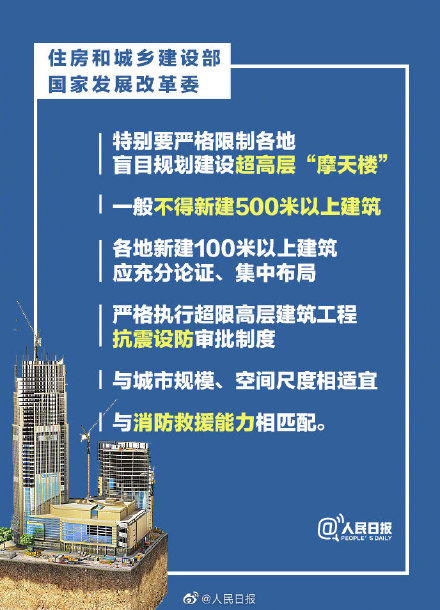 各地一般不得新建500米以上建筑！公共建筑严禁抄袭模仿山寨行为！