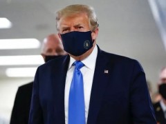 特朗普首次在公开场合戴口罩！不重视疫情的原因？美国新冠疫情最新消息！