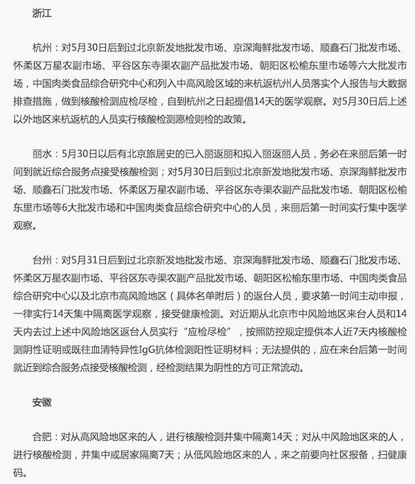 疫情二度袭来,各省端午外出防控反应公布！