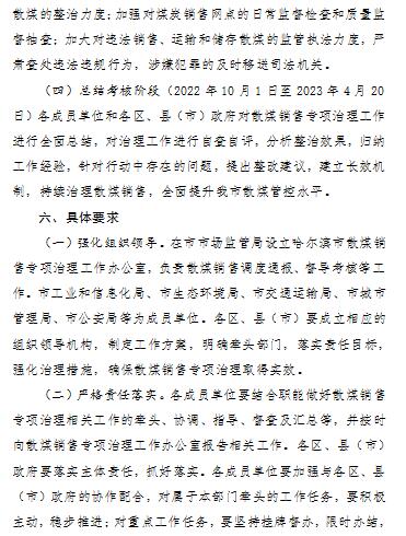 哈尔滨市散煤销售专项治理-官方网站截图