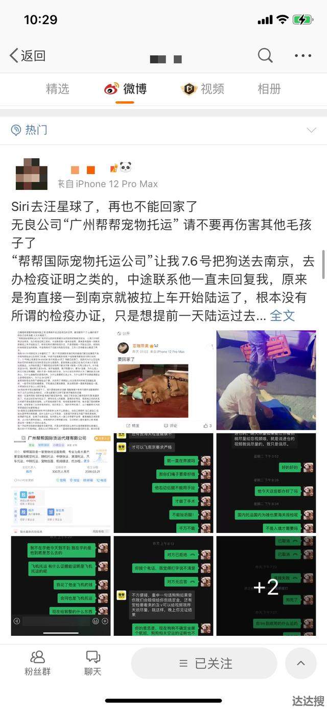 siri金毛托运事件 siri金毛托运事件如何处置