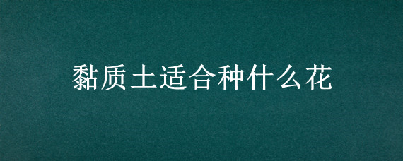 黏质土适合种什么花 粘性土适合种什么果树