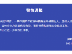 浙江温岭一轿车菜场碰撞行人！开车撞到行人怎么办？