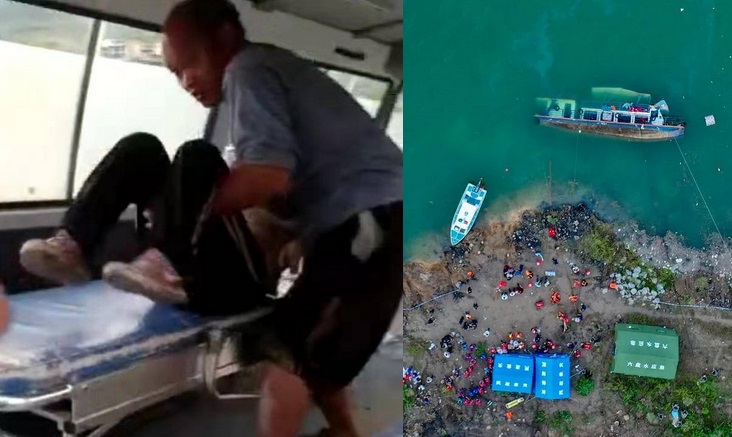 贵州翻船事故发现人救下9名学生